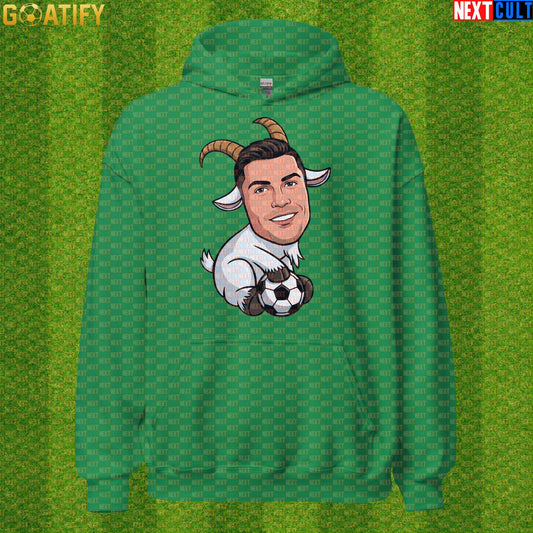 Cristiano Ronaldo Hoodie – Funny GOAT Football Pullover Gift for Portugal World Cup Fans |  | ["Al Nassr", "Cristiano Ronaldo", "Football", "Juventus", "Manchester United", "Portugal", "Real Madrid", "Soccer"]