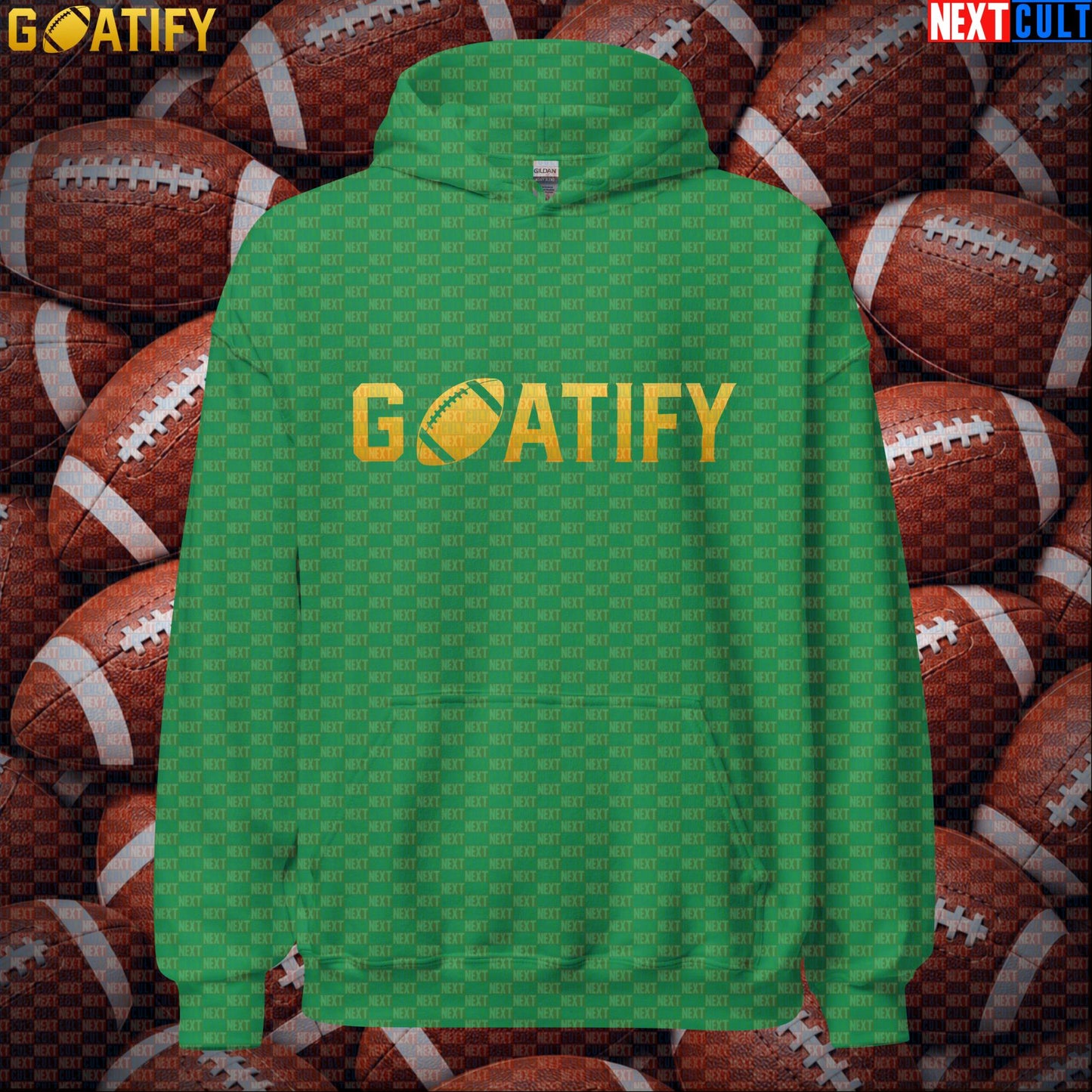 Hoodie GOATIFY Football GOAT Pullover for NFL Fans Greatest of All Time Sports Gift | Hoodies | ["American Football", "NCB", "NFL"]