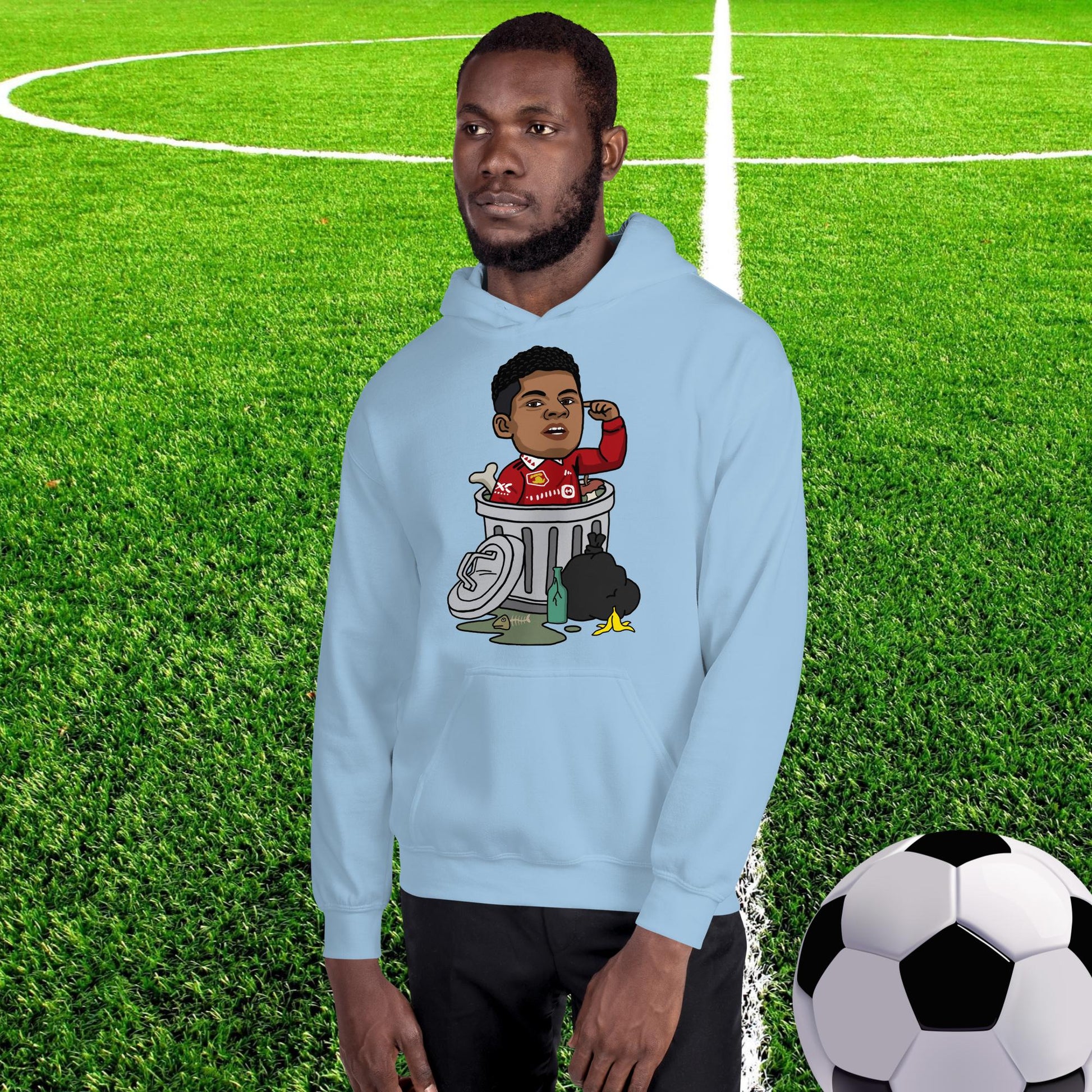 Trashford Marcus Rashford Manchester United Gift Man United Gift Marcus Rashford Unisex Hoodie Light Blue Hoodies Football Manchester United Marcus Rashford Next Cult Brand