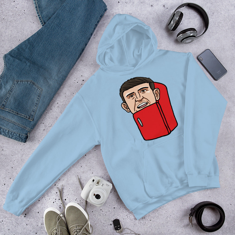 Harry ''The Fridge'' Maguire Unisex Hoodie Light Blue Hoodies Football Harry Maguire Manchester United The Fridge Next Cult Brand