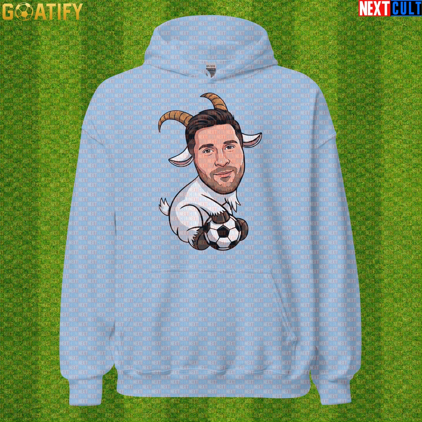 Lionel Messi Hoodie - Funny GOAT Soccer Pullover Gift for Argentina World Cup Football Fans |  | ["Argentina", "Barcelona", "Football", "Inter Miami", "Lionel Messi", "Soccer"]