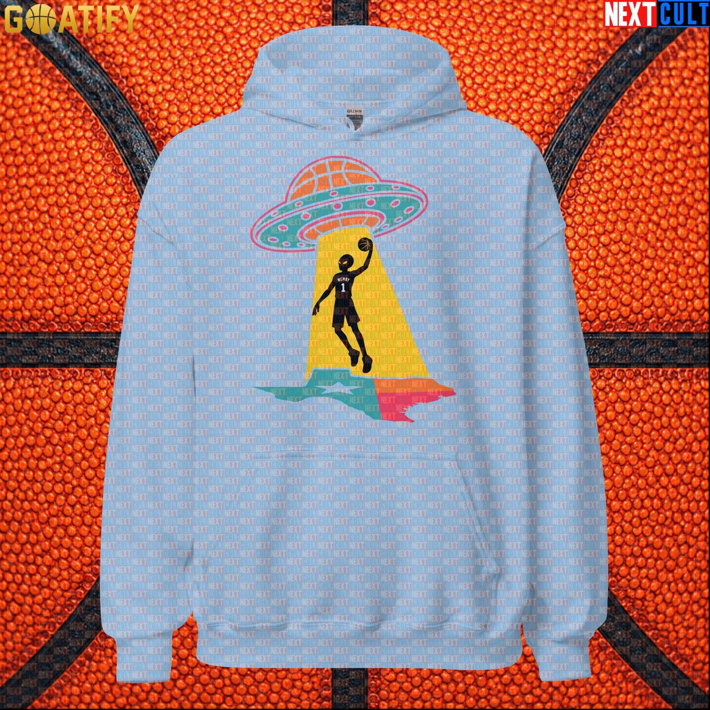 Basketball Hoodie Alien Wemby UFO Abduction Graphic for Spurs Fans and NBA Streetwear |  | ["Basketball", "France", "NBA", "San Antonio Spurs", "Victor Wembanyama", "Wemby"]