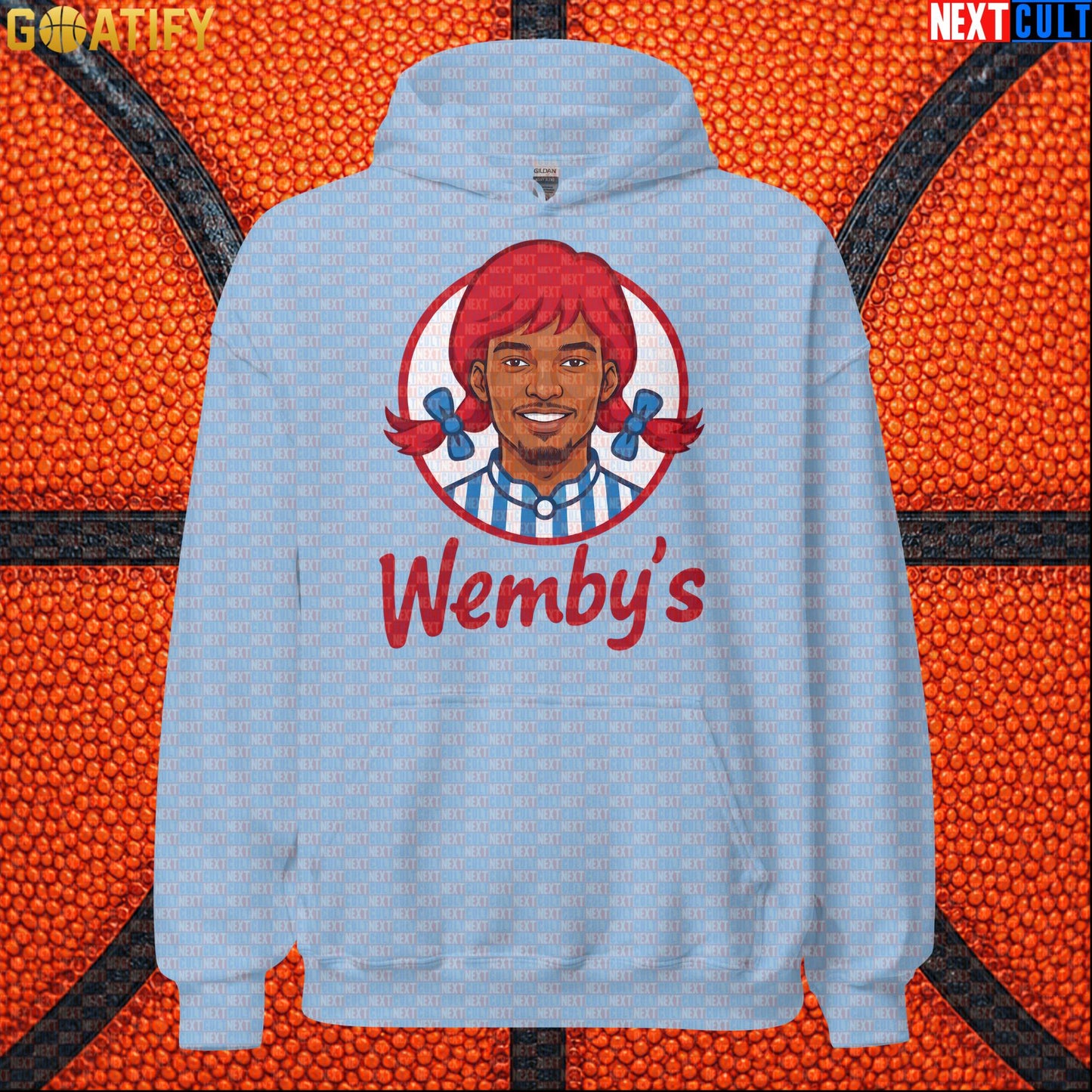 Basketball Hoodie Wemby's Fast Food Meme for Wemby Fans, NBA Games and Novelty Gifts |  | ["Basketball", "France", "NBA", "San Antonio Spurs", "Victor Wembanyama", "Wemby"]