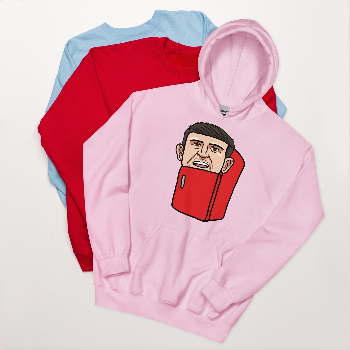 Harry ''The Fridge'' Maguire Unisex Hoodie, With Name & Number Next Cult Brand Football, Harry Maguire, Manchester United, The Fridge