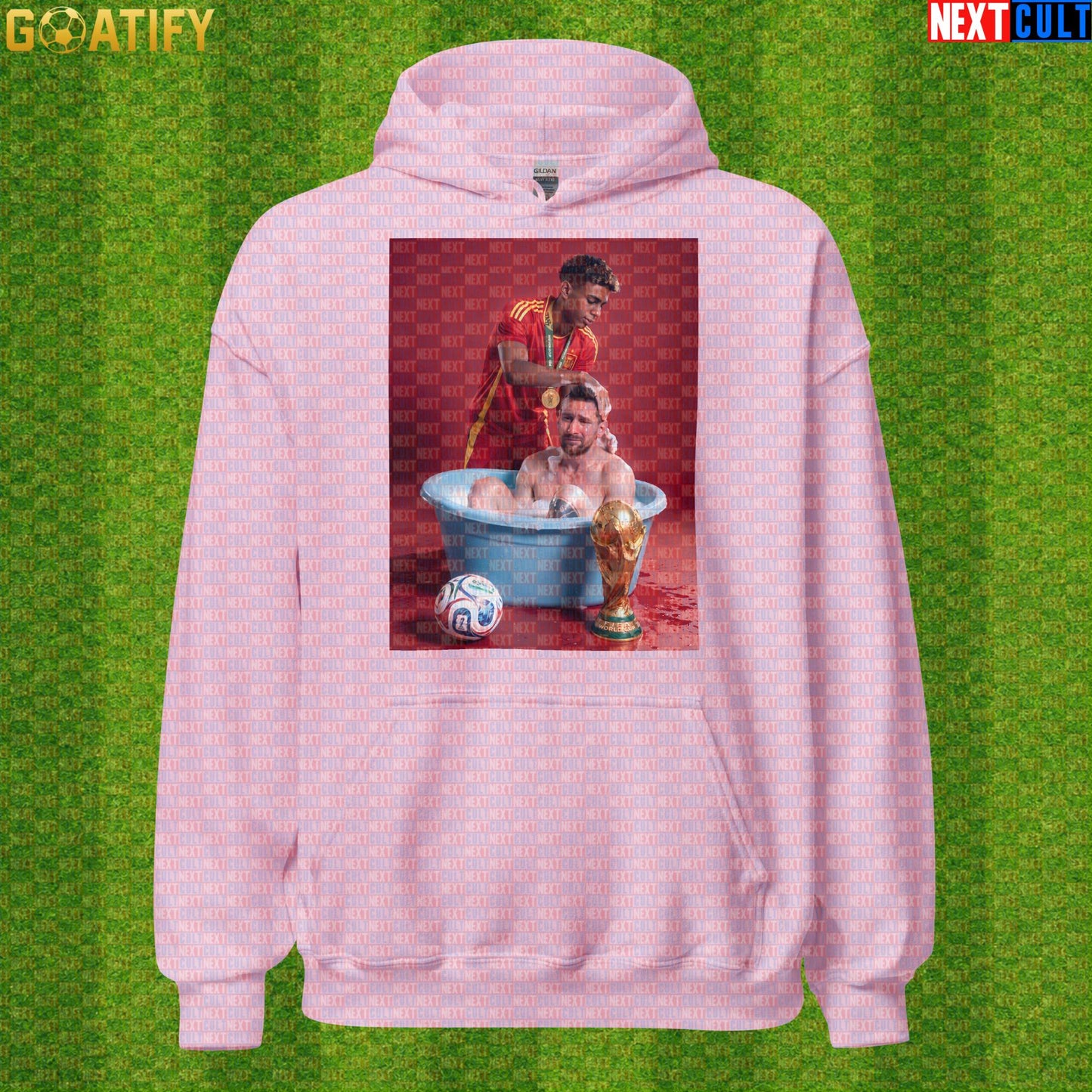 Lamine Yamal Hoodie – Spain vs Argentina Final Parody Pullover for Soccer Meme Fans |  | ["Argentina", "Barcelona", "Football", "Lamine Yamal", "Lionel Messi", "Soccer", "Spain"]