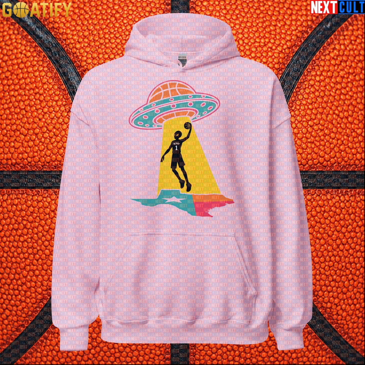 Basketball Hoodie Alien Wemby UFO Abduction Graphic for Spurs Fans and NBA Streetwear |  | ["Basketball", "France", "NBA", "San Antonio Spurs", "Victor Wembanyama", "Wemby"]