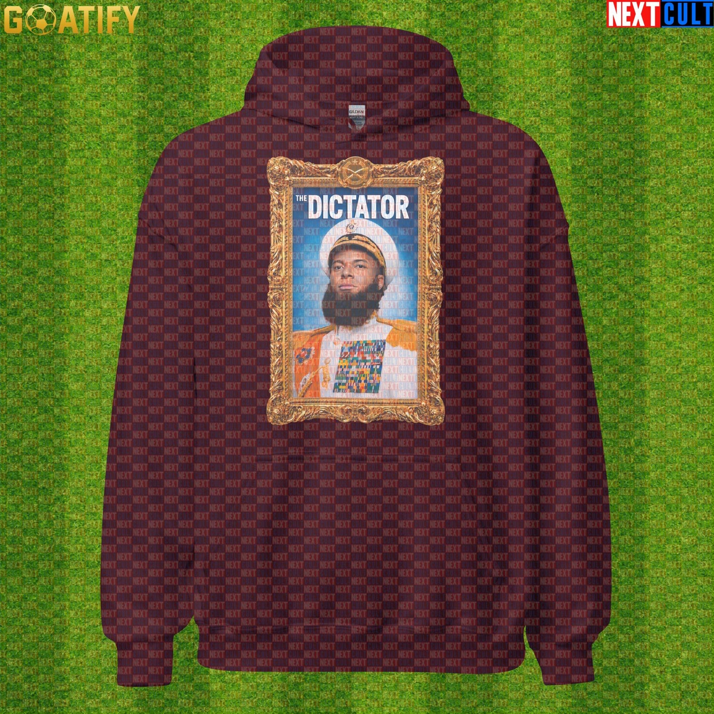 Kylian Mbappe Hoodie – The Dictator Football Meme Pullover for Real Madrid Supporters Maroon Next Cult Brand