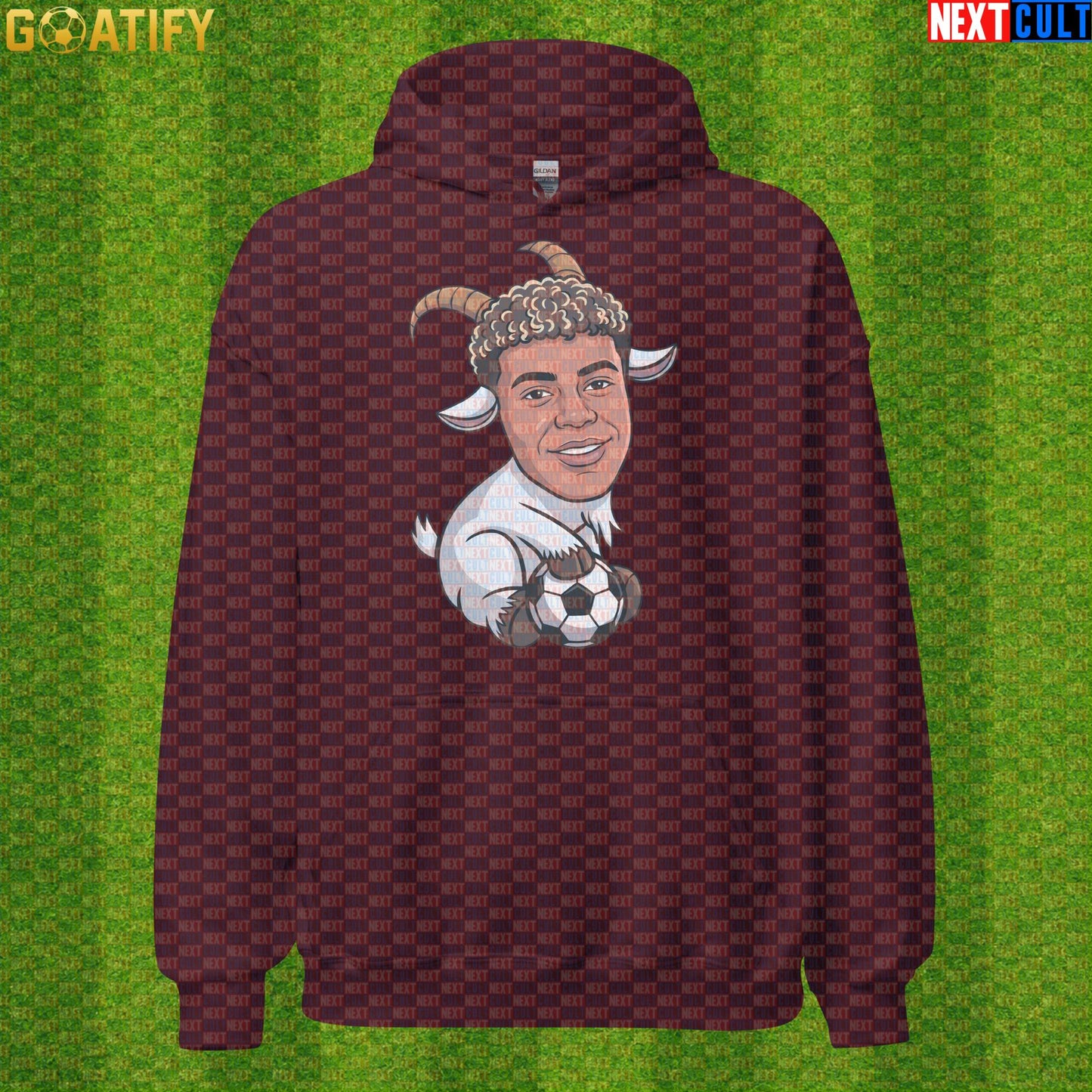 Lamine Yamal Hoodie – Baby GOAT Soccer Pullover for Spain Fans and World Cup Nights Maroon Next Cult Brand