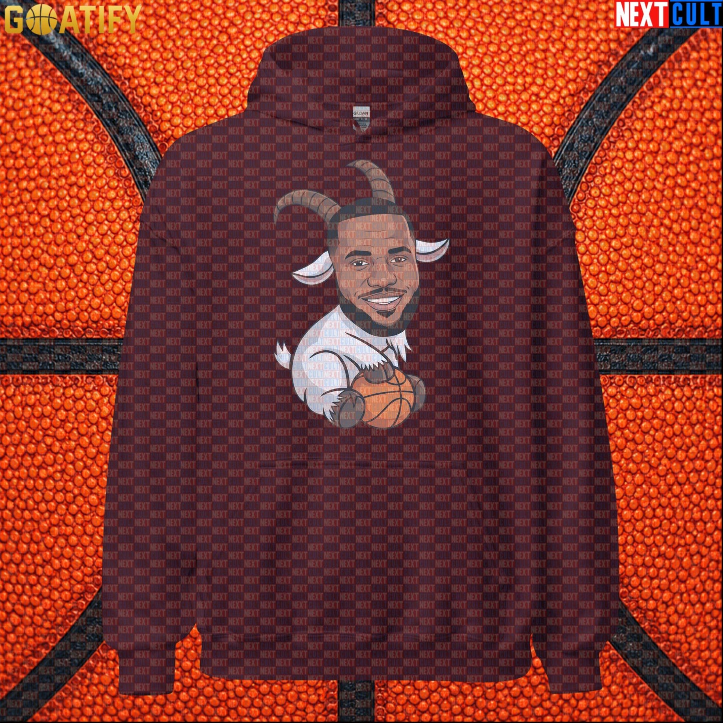 LeBron James Hoodie – LeGOAT Basketball Meme Pullover for NBA Fans and Streetwear |  | ["Basketball", "Cleveland Cavaliers", "LeBron James", "Los Angeles Lakers", "Miami Heat", "NBA"]