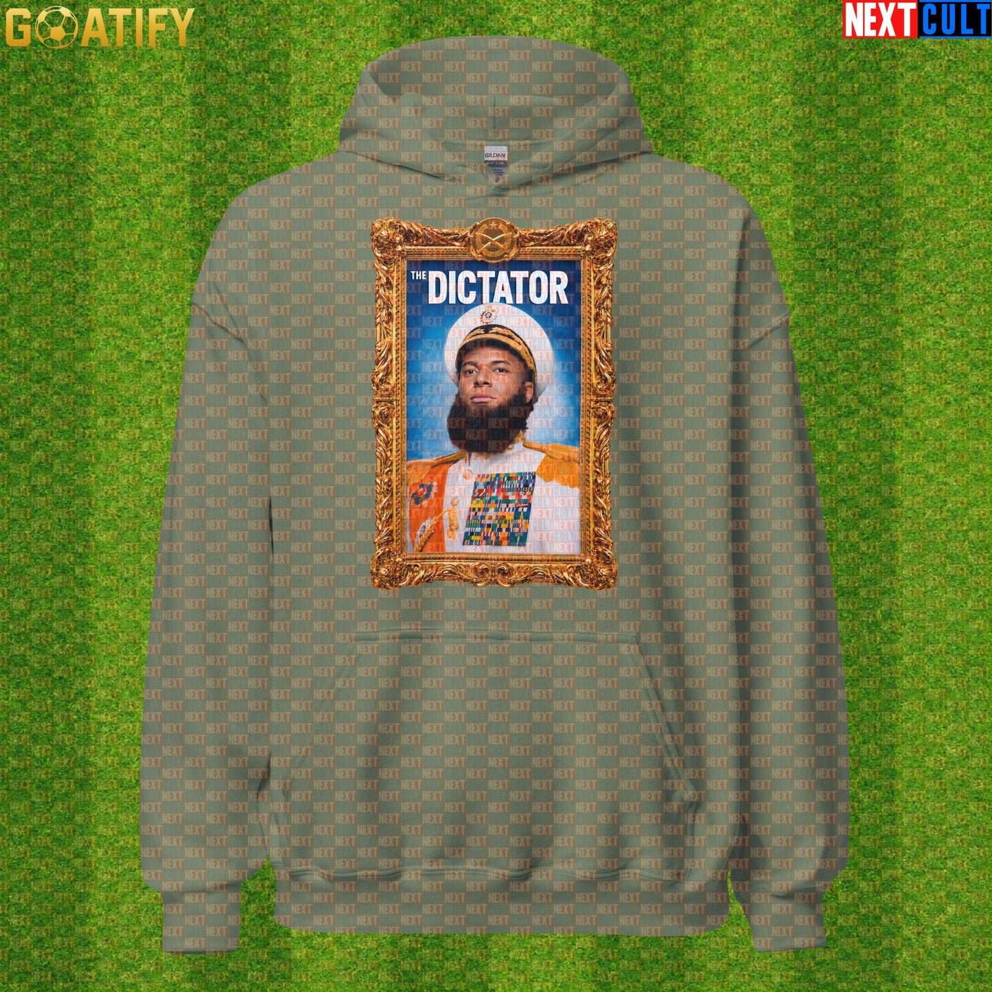 Kylian Mbappe Hoodie – The Dictator Football Meme Pullover for Real Madrid Supporters Military Green Next Cult Brand
