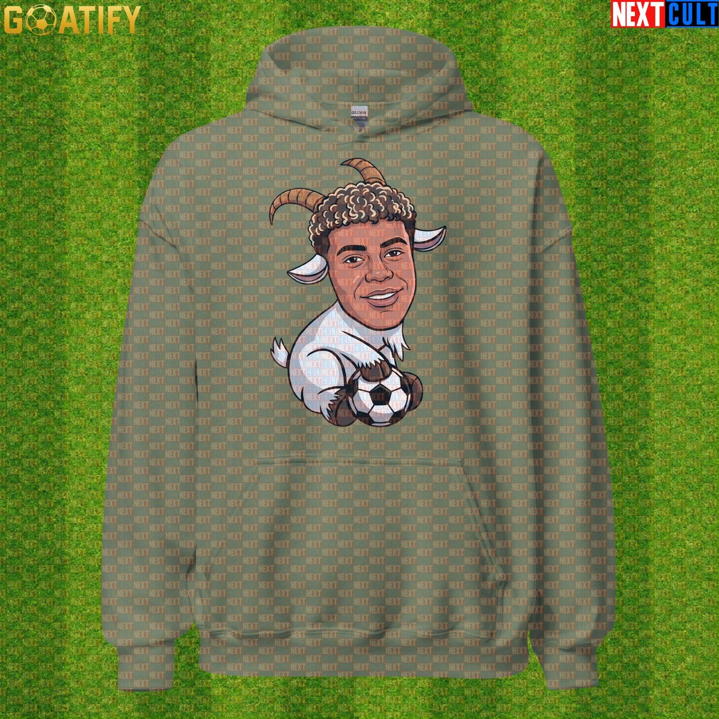 Lamine Yamal Hoodie – Baby GOAT Soccer Pullover for Spain Fans and World Cup Nights Military Green Next Cult Brand