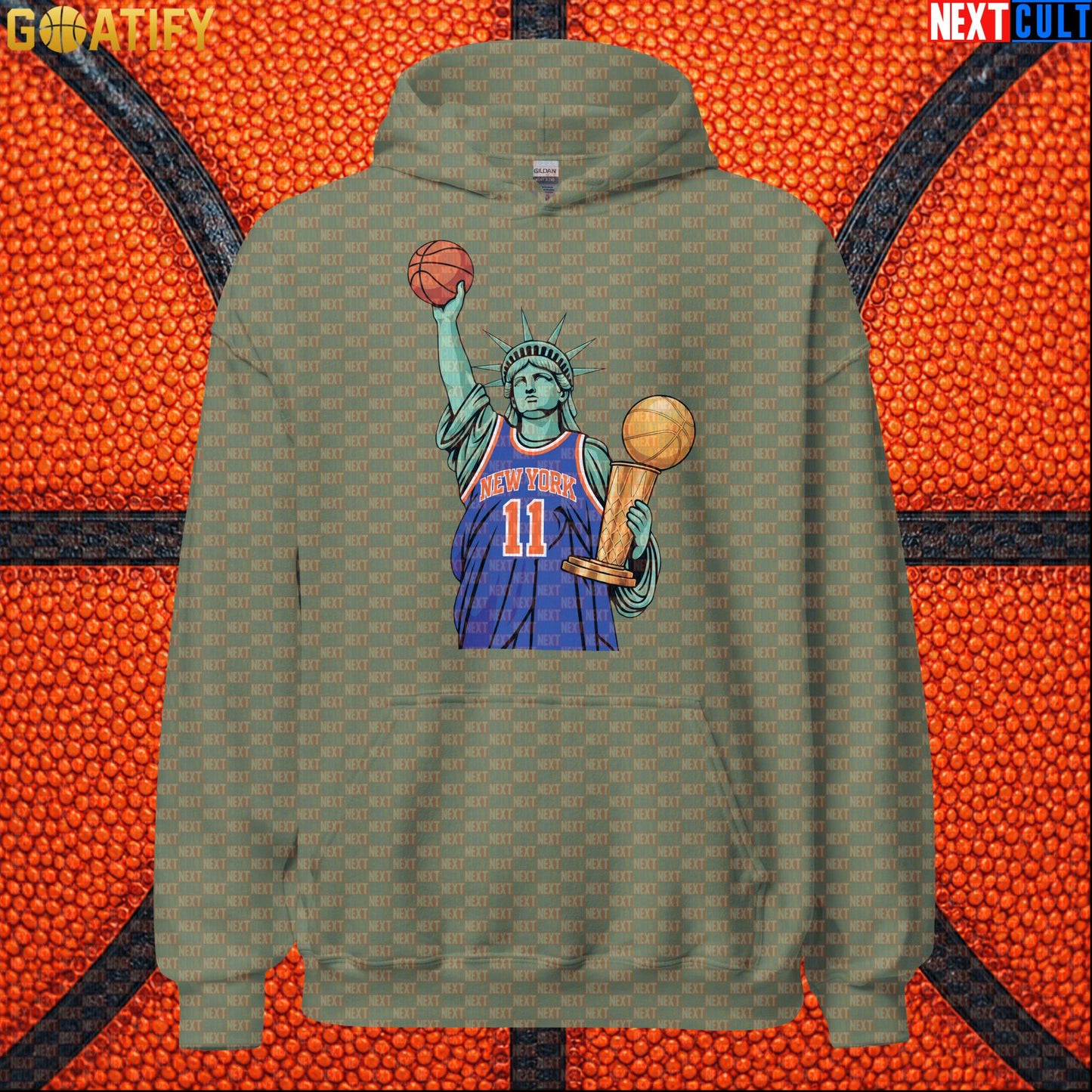 New York Knicks Hoodie – Reigning NBA Champions Pullover for New York Basketball Fans Military Green Next Cult Brand