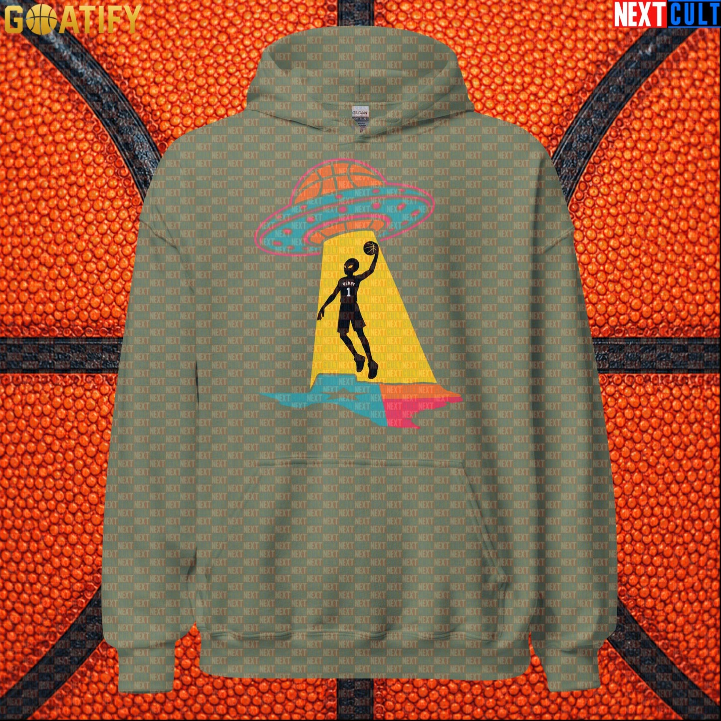 Basketball Hoodie Alien Wemby UFO Abduction Graphic for Spurs Fans and NBA Streetwear |  | ["Basketball", "France", "NBA", "San Antonio Spurs", "Victor Wembanyama", "Wemby"]