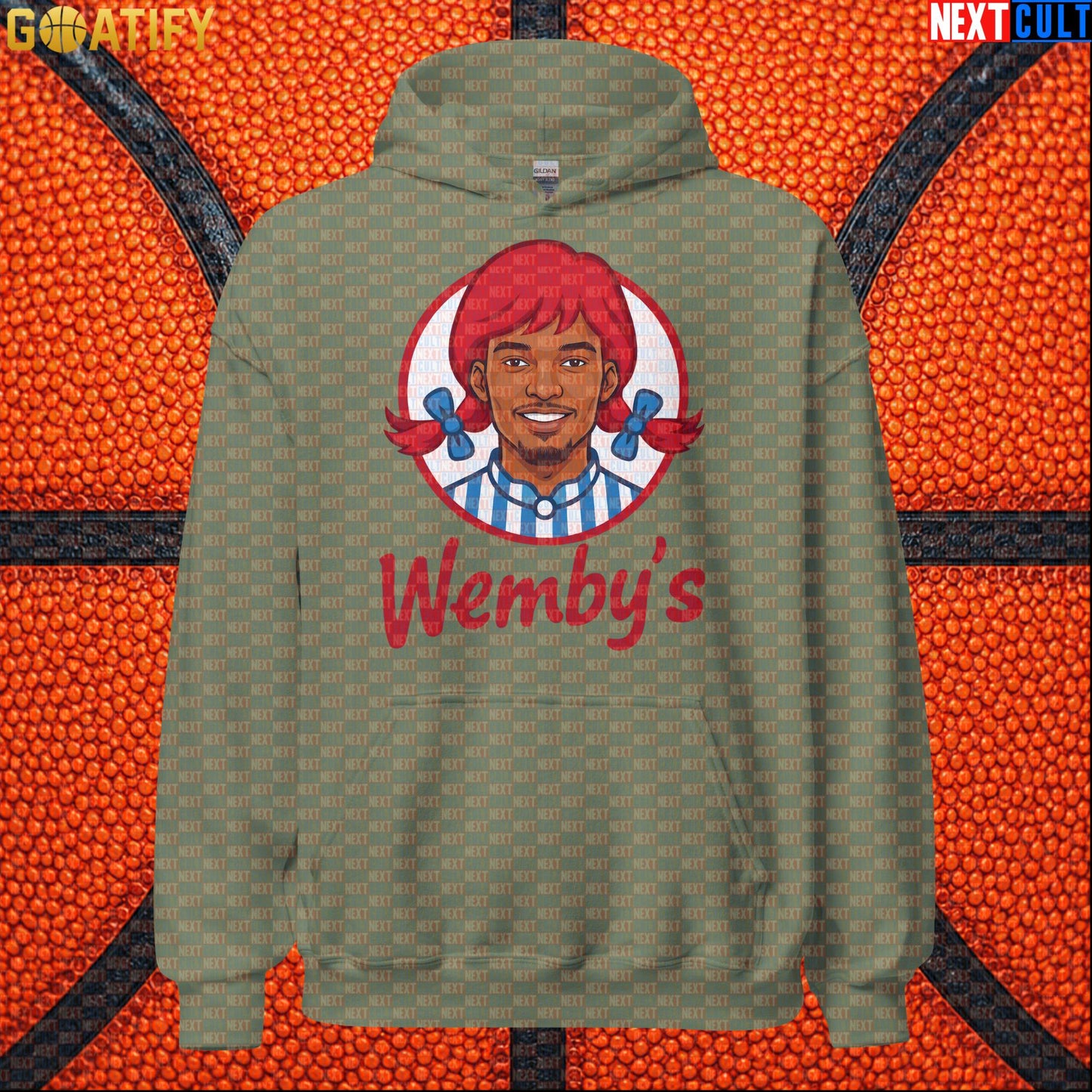 Basketball Hoodie Wemby's Fast Food Meme for Wemby Fans, NBA Games and Novelty Gifts |  | ["Basketball", "France", "NBA", "San Antonio Spurs", "Victor Wembanyama", "Wemby"]