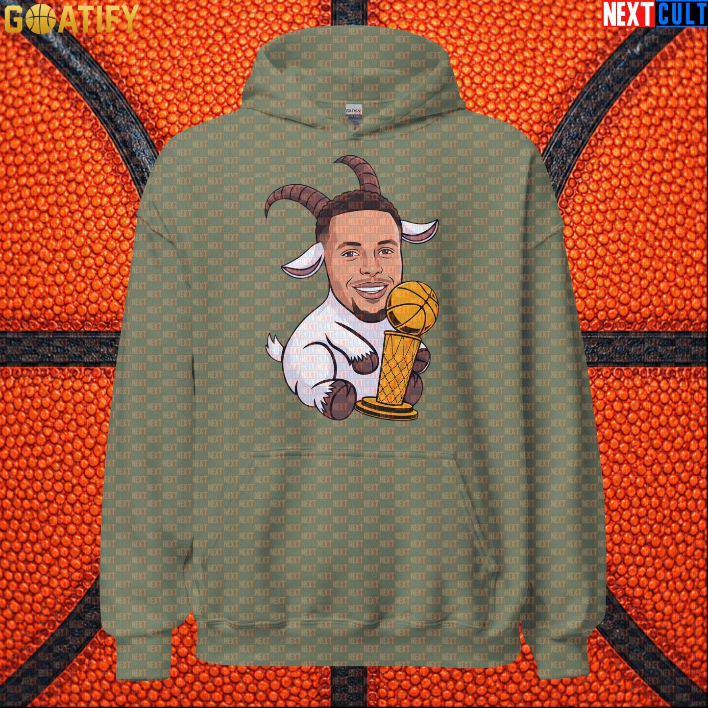 Basketball Hoodie Stephen Curry GOAT Champion Pullover for Warriors Fans & NBA Game Day | Hoodies | ["Basketball", "Golden State Warriors", "NBA", "NCB", "Stephen Curry"]