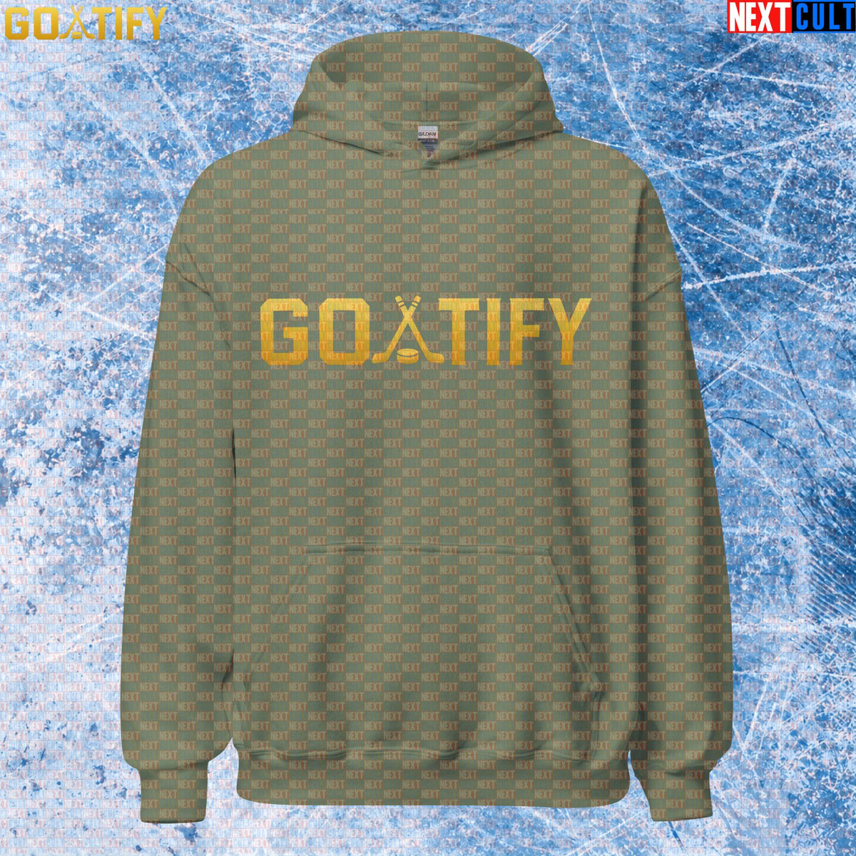 Hockey GOAT Hoodie GOATIFY Gold Logo Pullover for NHL Fans & Ice Hockey Gifts | Hoodies | ["Hockey", "NCB", "NHL"]