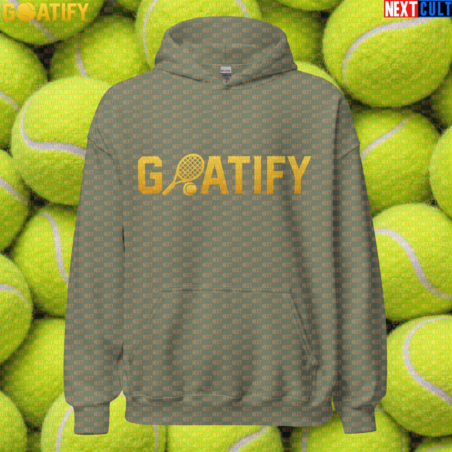 Tennis GOAT Hoodie Golden Racket & Ball Pullover for Players, Fans & Gifts | GOATIFY | Hoodies | ["NCB", "Tennis"]