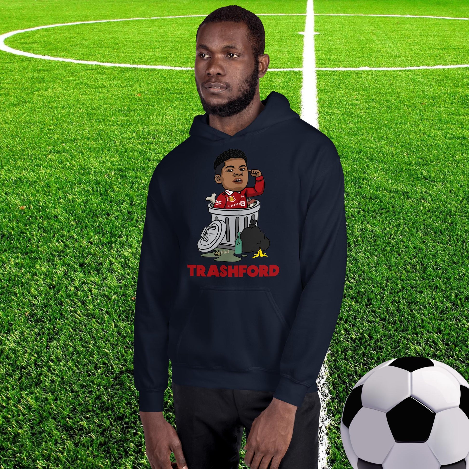 Trashford Marcus Rashford Manchester United Gift Man United Gift Marcus Rashford Unisex Hoodie Navy Hoodies Football Manchester United Marcus Rashford Next Cult Brand