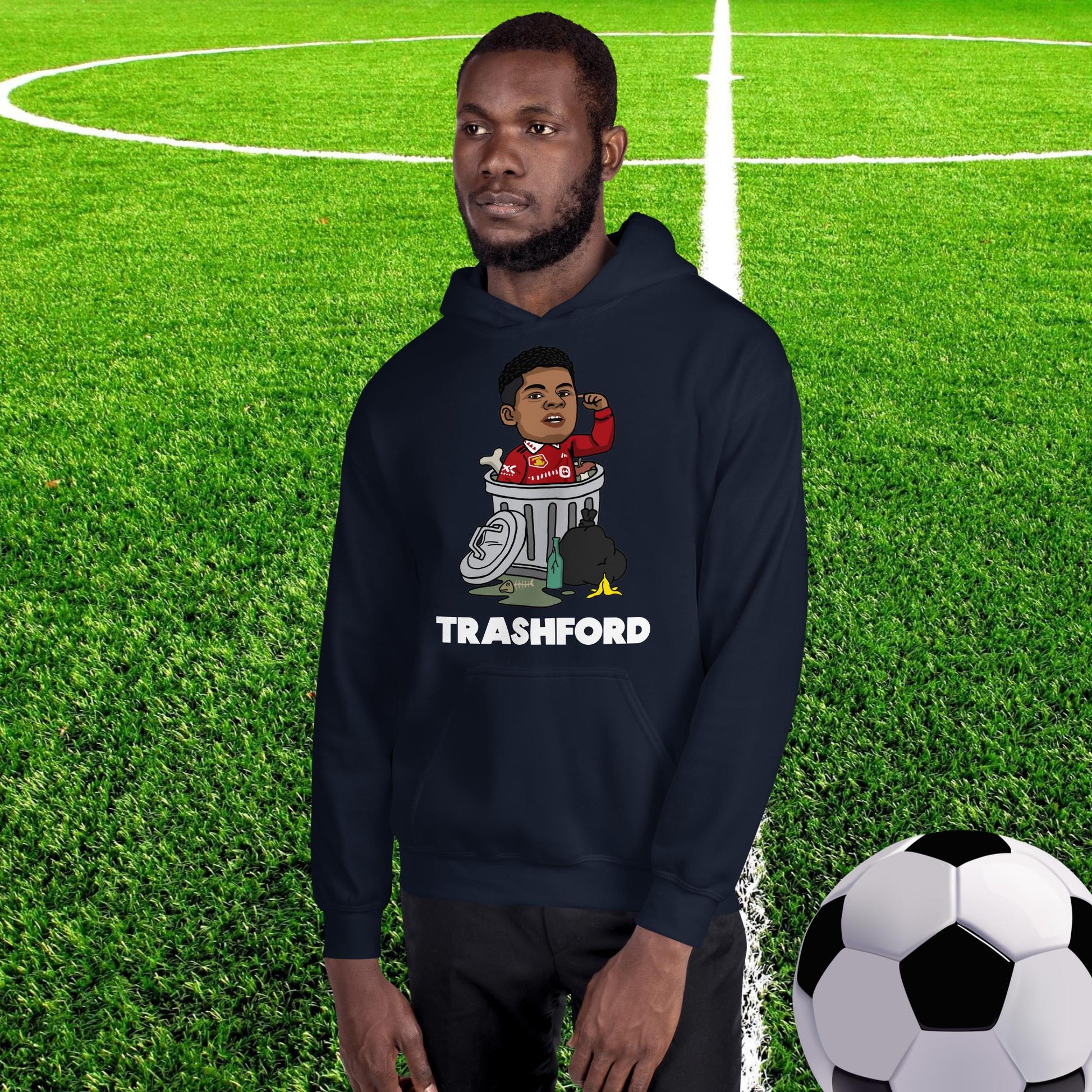 Trashford Marcus Rashford Manchester United Gift Man United Gift Marcus Rashford Unisex Hoodie Navy Hoodies Football Manchester United Marcus Rashford Next Cult Brand