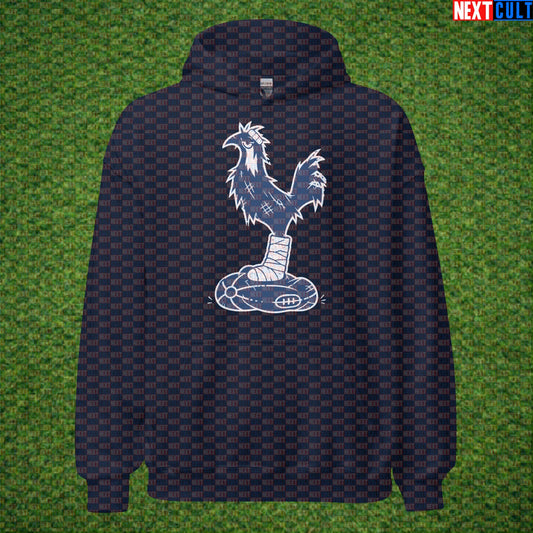 Deflated Tottenham Hotspur Parody Hoodie, Funny Spursy Football Pullover for North London Banter Navy Hoodies Next Cult Brand