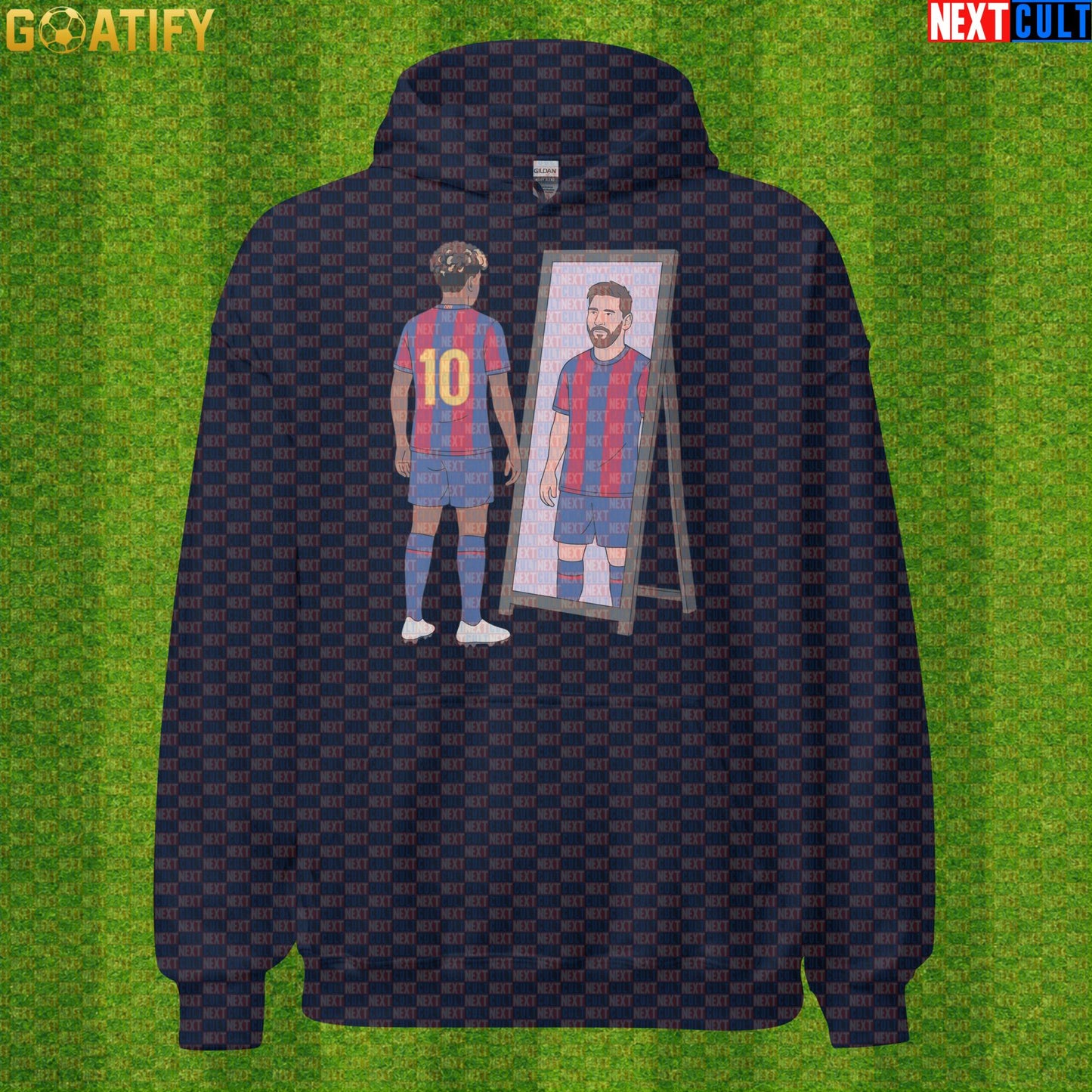Lamine Yamal Hoodie – Future Superstar Mirror Meme Pullover for Barcelona Match Days Navy Next Cult Brand