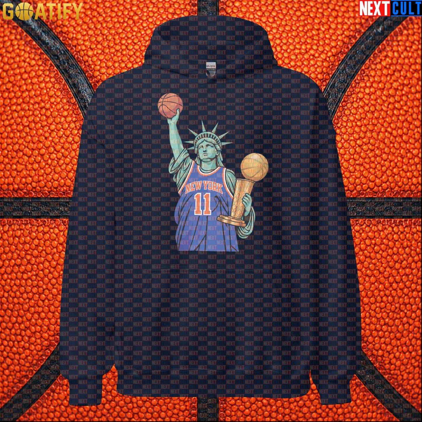 New York Knicks Hoodie – Reigning NBA Champions Pullover for New York Basketball Fans Navy Next Cult Brand