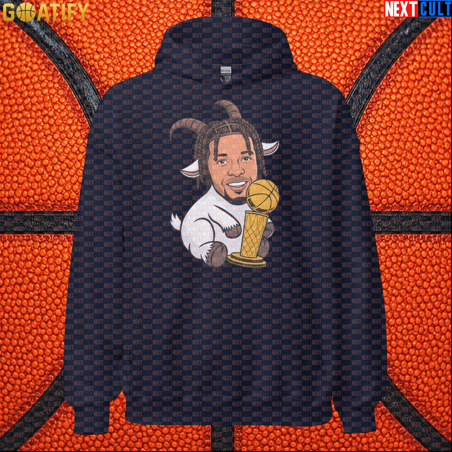 Jalen Brunson Hoodie – NBA Champion GOAT Pullover for New York Basketball Supporters Navy Next Cult Brand