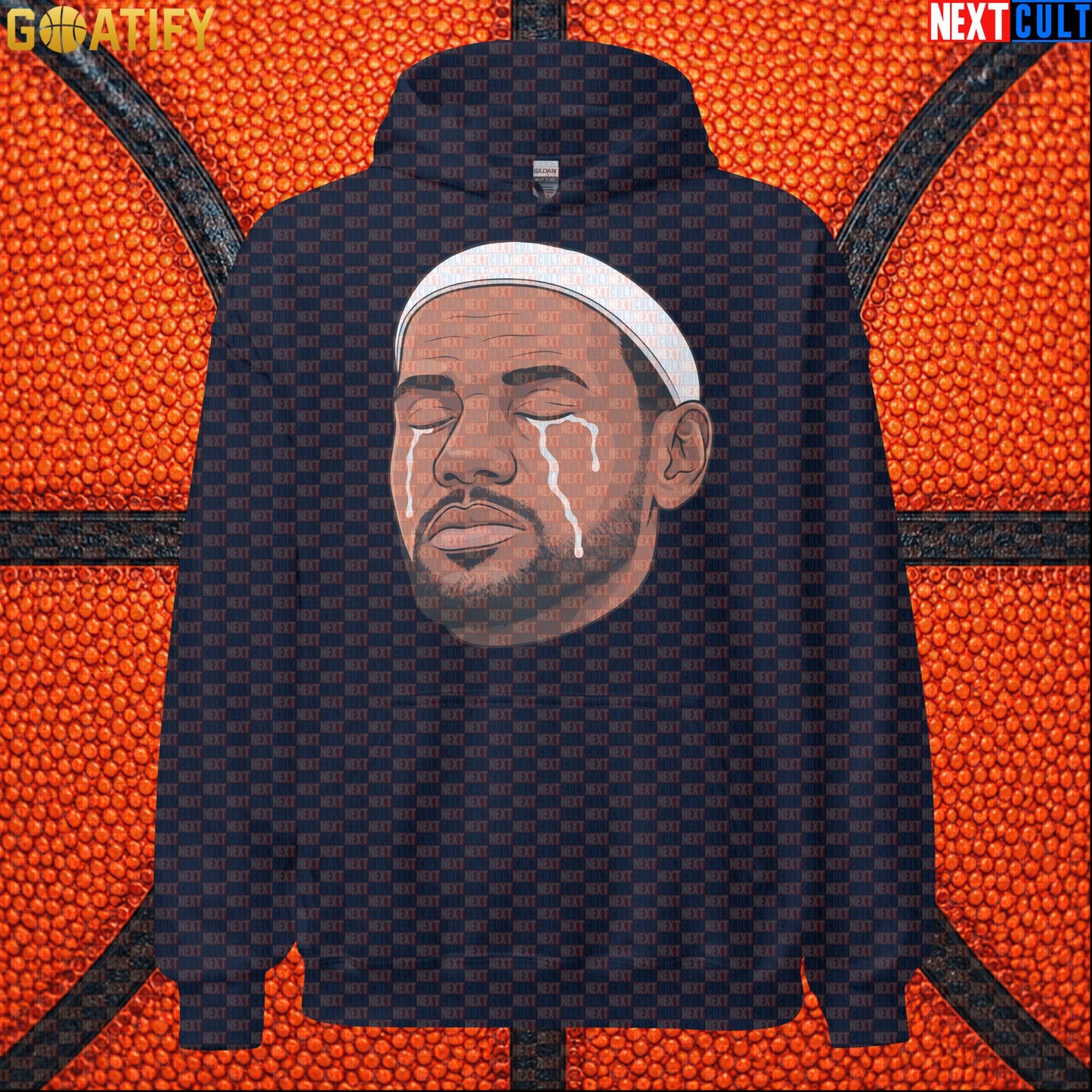 Crying LeBron Meme Hoodie – Emotional NBA Basketball Pullover Game Day Gift for Sports Fans |  | ["Basketball", "LeBron James", "NBA"]