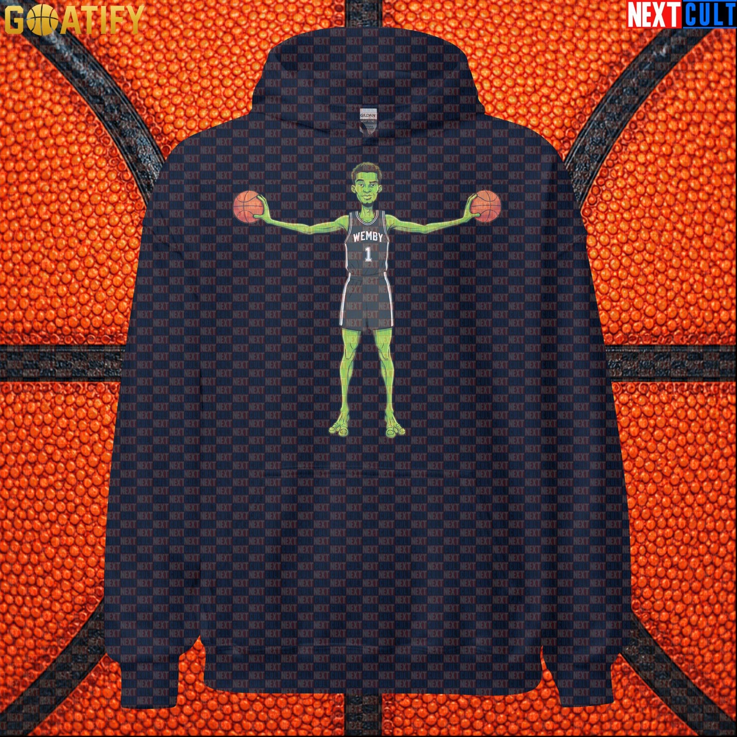Basketball Hoodie Alien Wemby Sci-Fi Graphic for Spurs Fans, Game Day and Streetwear |  | ["Basketball", "France", "NBA", "San Antonio Spurs", "Victor Wembanyama", "Wemby"]