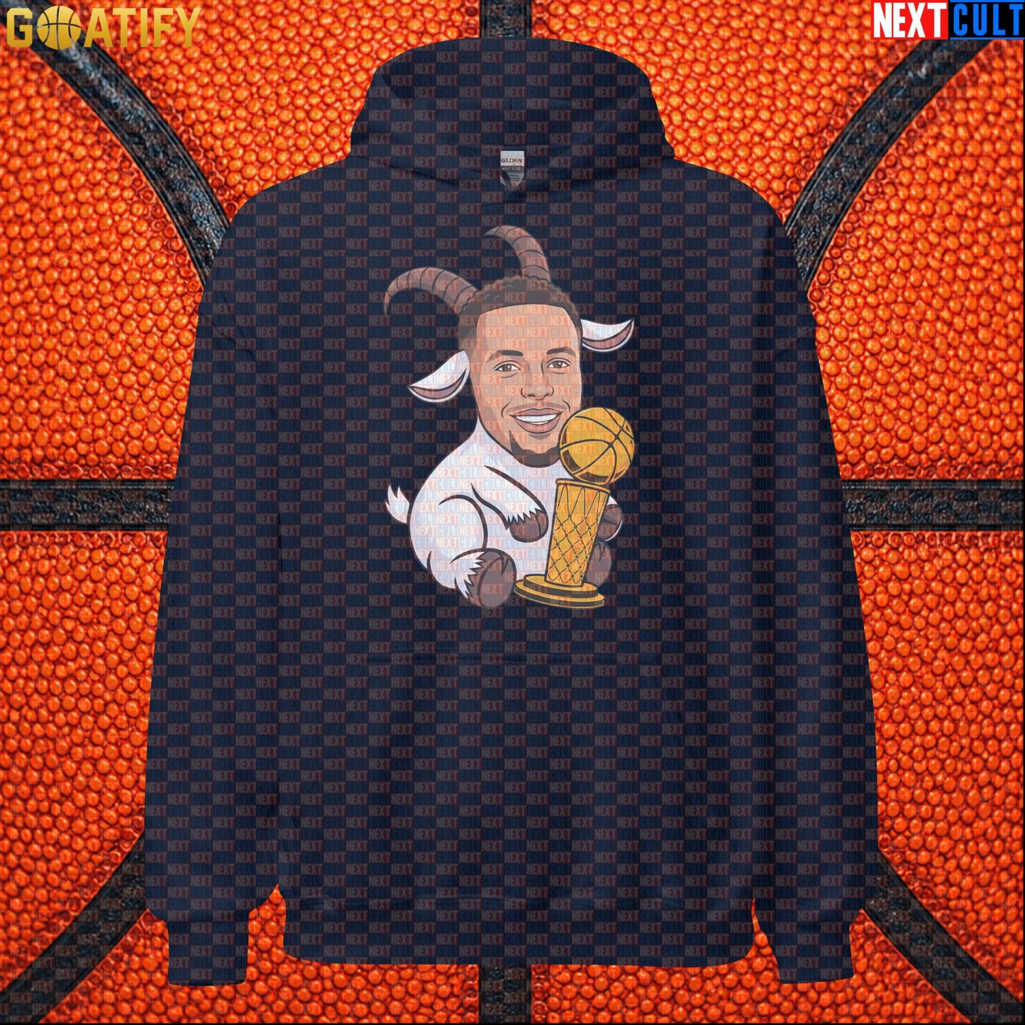 Basketball Hoodie Stephen Curry GOAT Champion Pullover for Warriors Fans & NBA Game Day | Hoodies | ["Basketball", "Golden State Warriors", "NBA", "NCB", "Stephen Curry"]