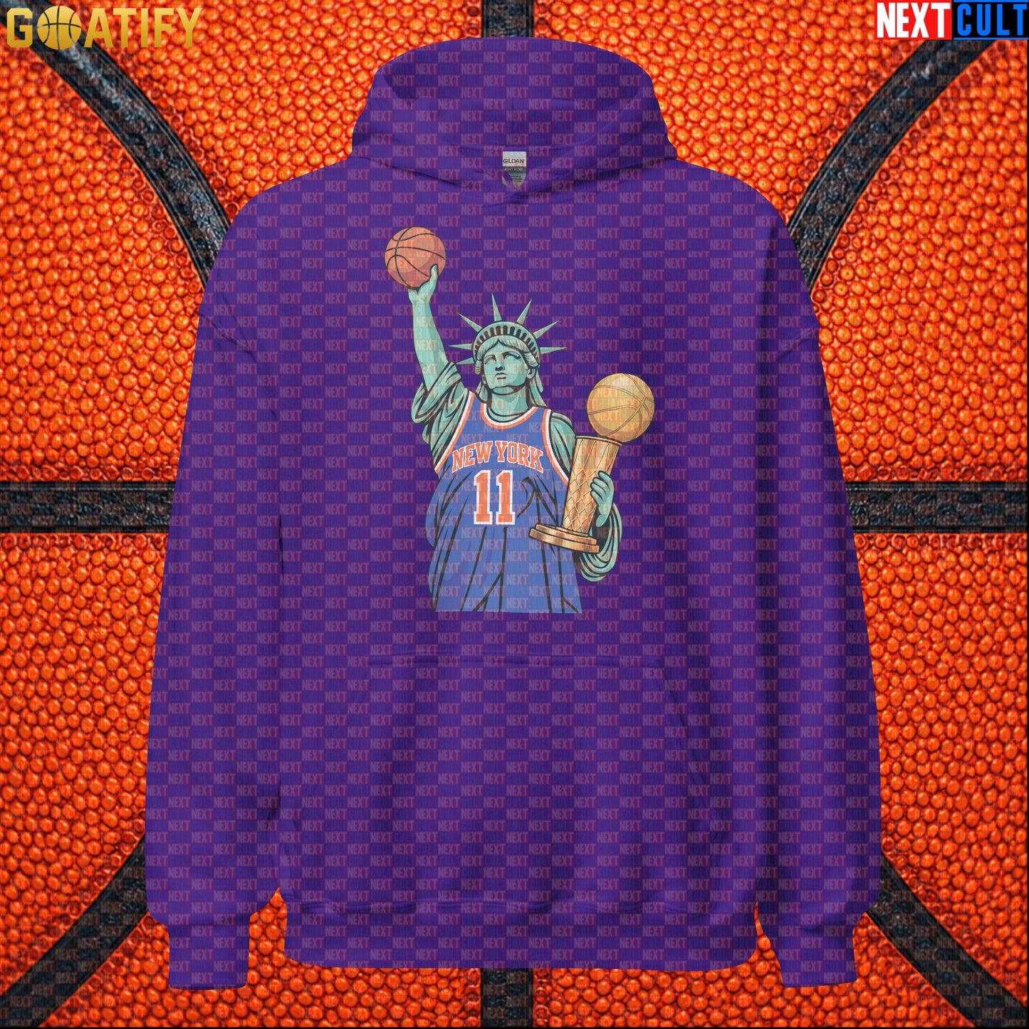 New York Knicks Hoodie – Reigning NBA Champions Pullover for New York Basketball Fans Purple Next Cult Brand
