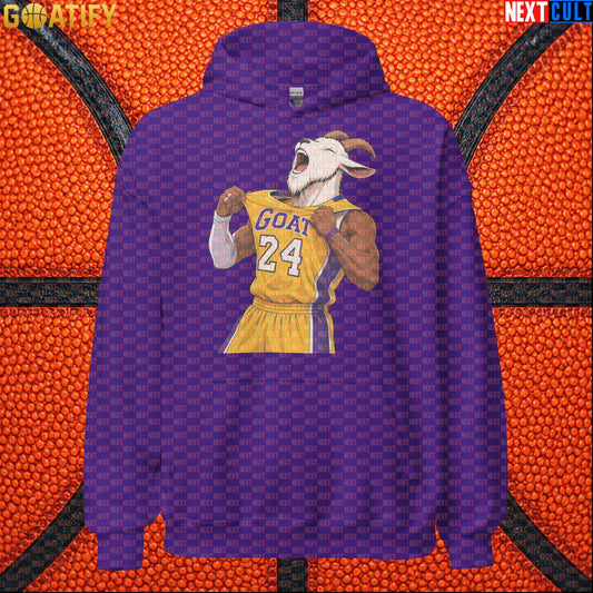 Kobe Bryant Hoodie – Mamba Mentality No. 24 GOAT Pullover for Los Angeles Lakers Fans Purple Hoodies Next Cult Brand