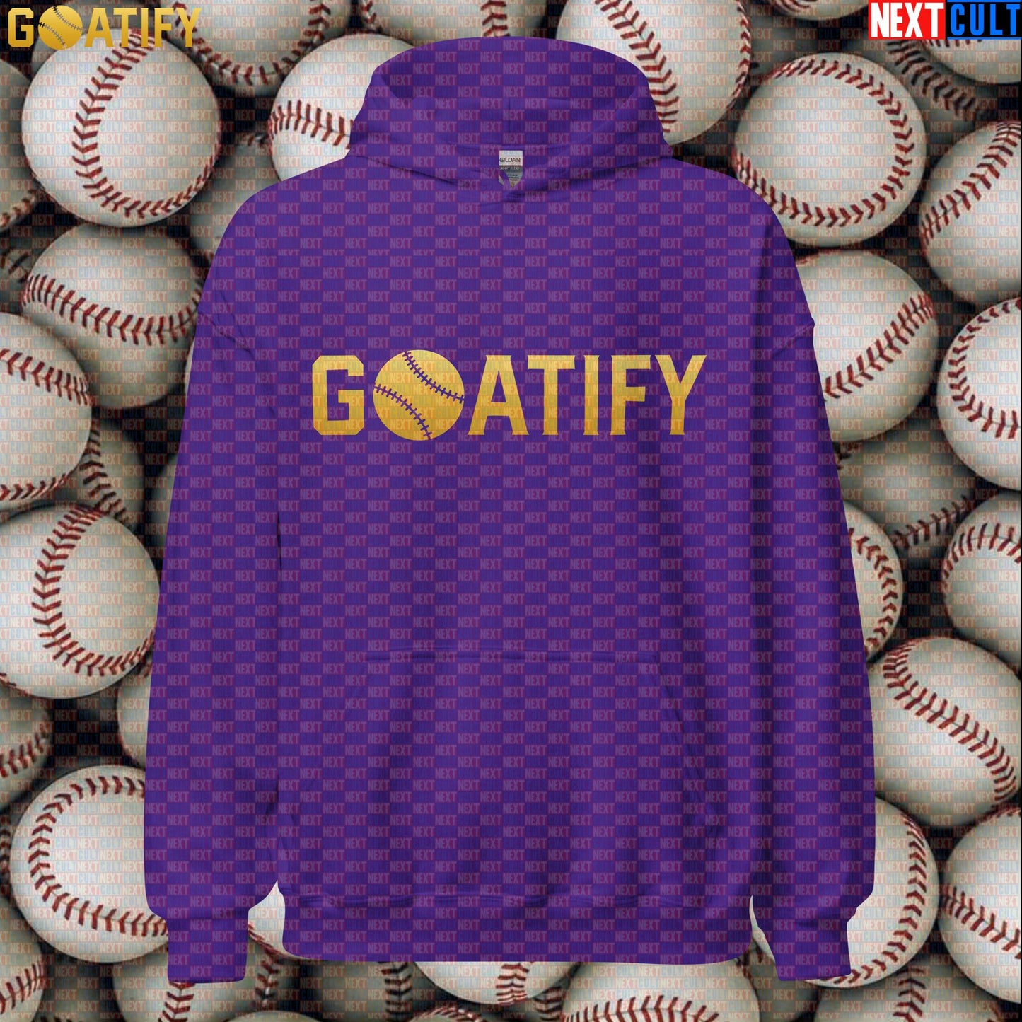 Hoodie GOATIFY Baseball GOAT Pullover for MLB Fans Greatest of All Time Sports Gift | Hoodies | ["Baseball", "MLB", "NCB"]