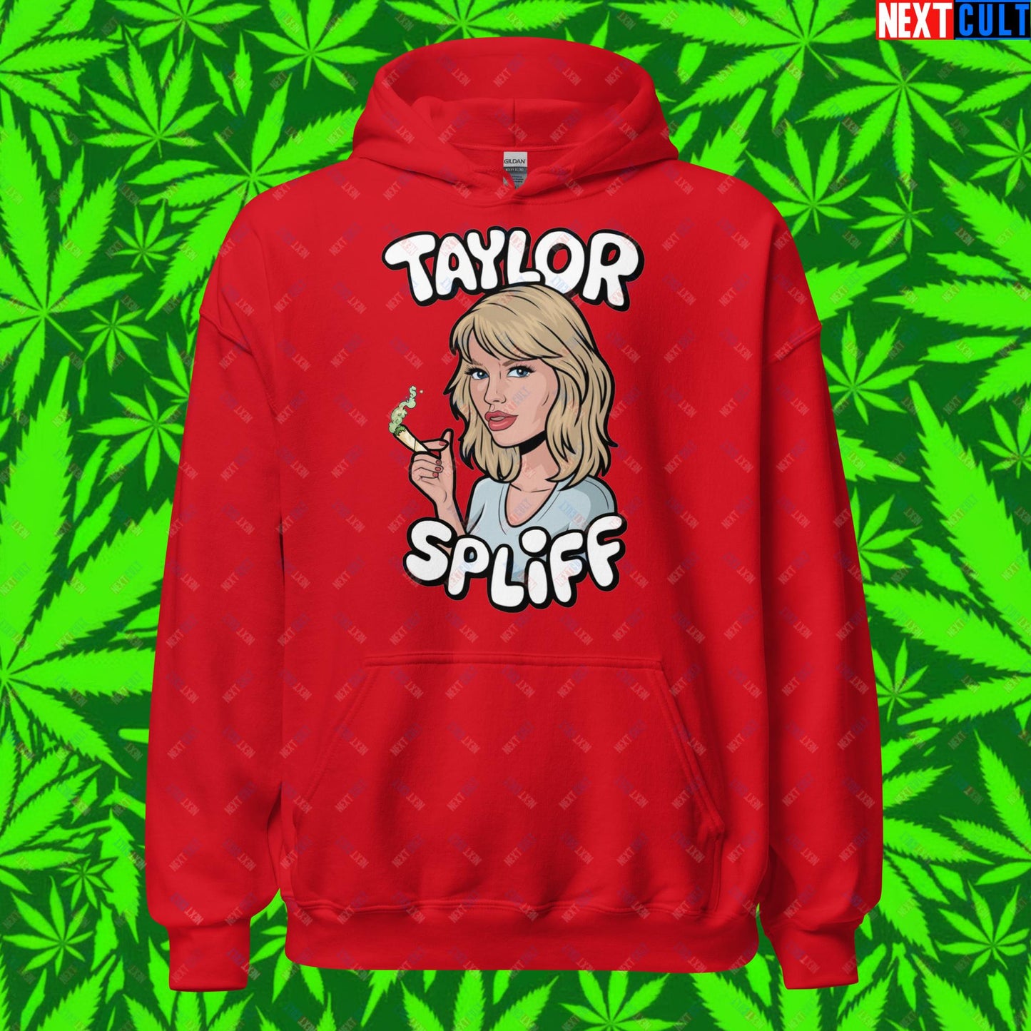 Taylor Spliff Pop Music Star Pothead Stoner Funny Weed Meme Unisex Hoodie Red Hoodies Music Weed Next Cult Brand