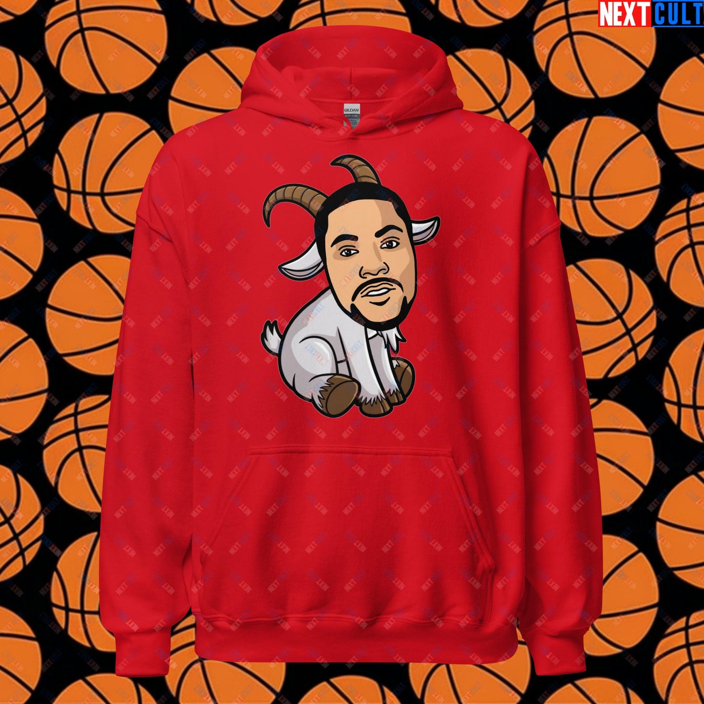 Derrick Rose G.O.A.T. Hoodie - Funny Basketball Meme Sweatshirt - Greatest of All Time Pullover for Basketball Fans - Perfect Gift for Derrick Rose Fans Unisex Hoodie Red Hoodies Basketball Chicago Bulls Derrick Rose G.O.A.T. NBA Next Cult Brand