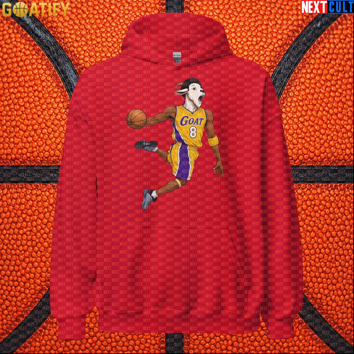 Kobe Bryant Hoodie – Young Kobe No. 8 Dunking GOAT Pullover for Lakers Basketball Fans |  | ["Basketball", "Kobe Bryant", "Los Angeles Lakers", "NBA"]