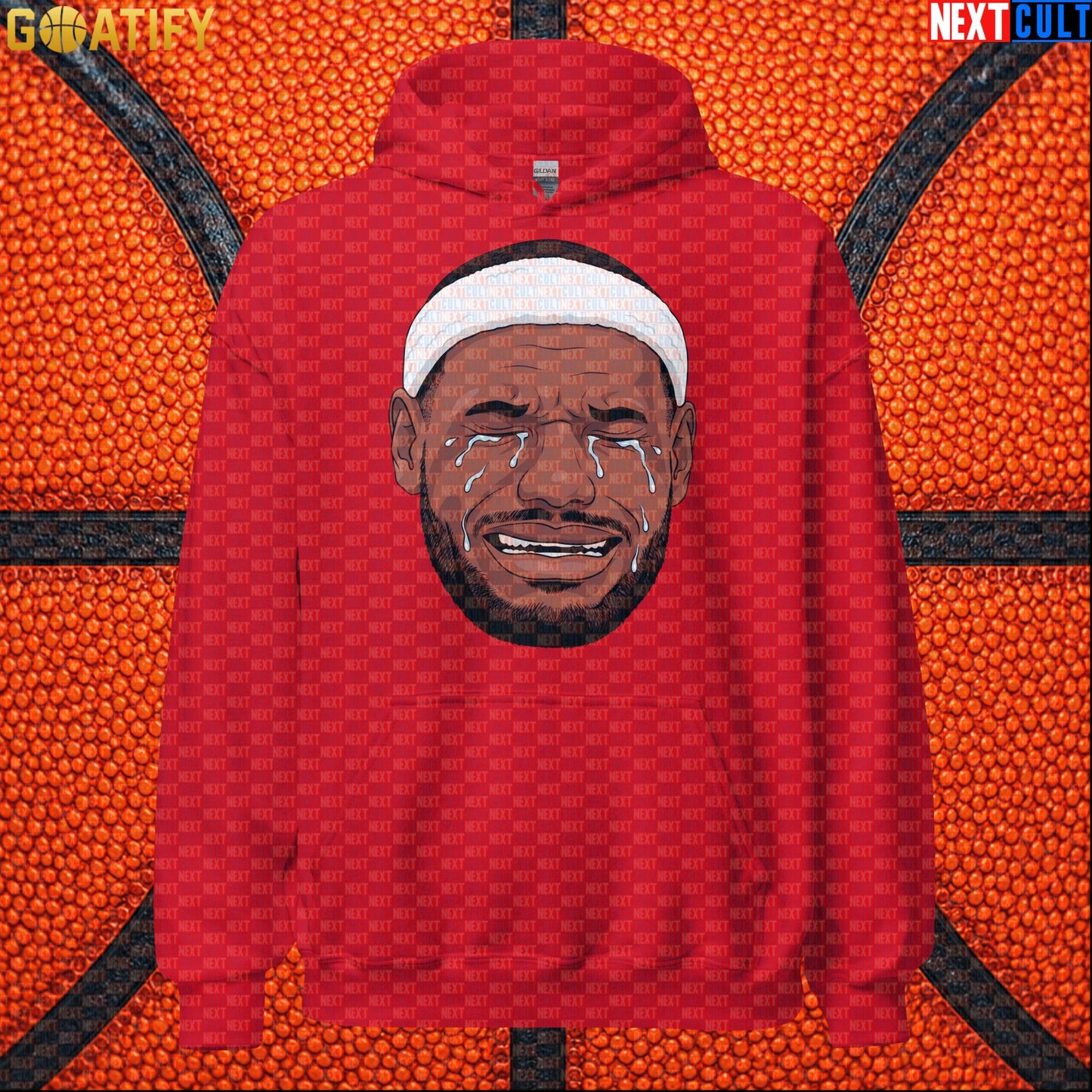 Crying LeBron Meme Hoodie – Funny NBA Basketball Pullover Game Day Gift for Sports Fans |  | ["Basketball", "LeBron James", "NBA"]