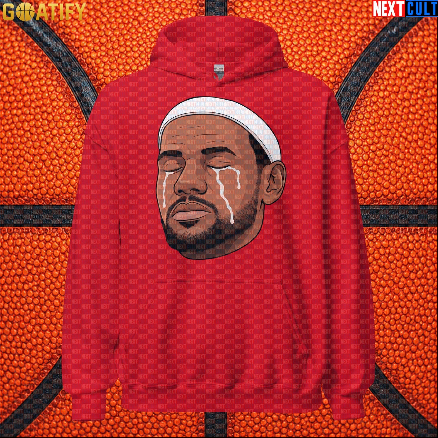 Crying LeBron Meme Hoodie – Emotional NBA Basketball Pullover Game Day Gift for Sports Fans |  | ["Basketball", "LeBron James", "NBA"]