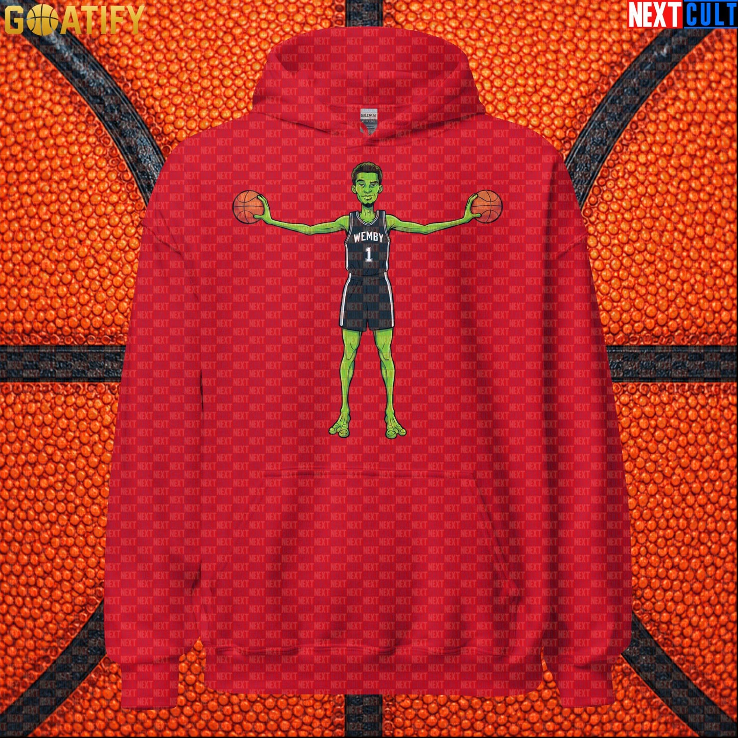 Basketball Hoodie Alien Wemby Sci-Fi Graphic for Spurs Fans, Game Day and Streetwear |  | ["Basketball", "France", "NBA", "San Antonio Spurs", "Victor Wembanyama", "Wemby"]
