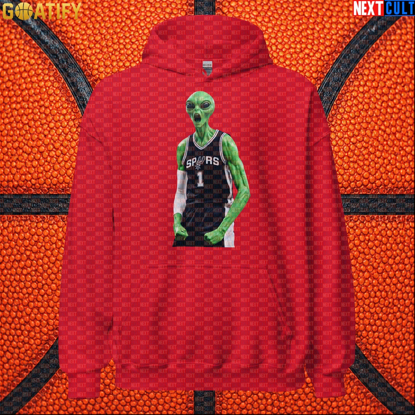 Basketball Hoodie Screaming Alien Wemby Graphic for Victor Wembanyama and Spurs Fans |  | ["Basketball", "France", "NBA", "San Antonio Spurs", "Victor Wembanyama", "Wemby"]