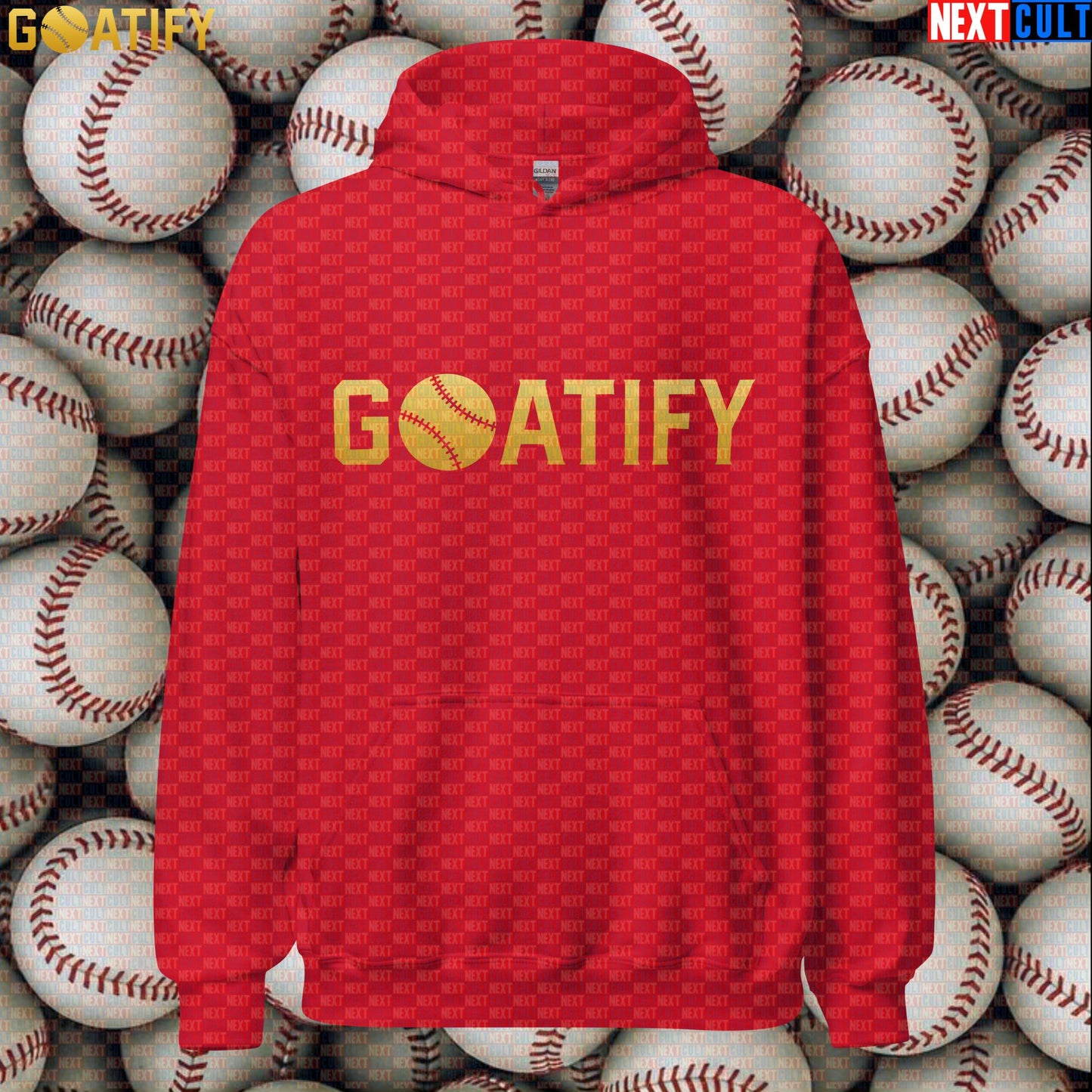 Hoodie GOATIFY Baseball GOAT Pullover for MLB Fans Greatest of All Time Sports Gift | Hoodies | ["Baseball", "MLB", "NCB"]