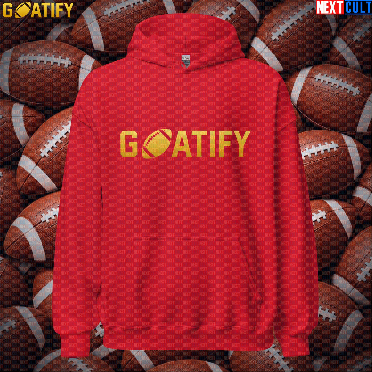 Hoodie GOATIFY Football GOAT Pullover for NFL Fans Greatest of All Time Sports Gift | Hoodies | ["American Football", "NCB", "NFL"]