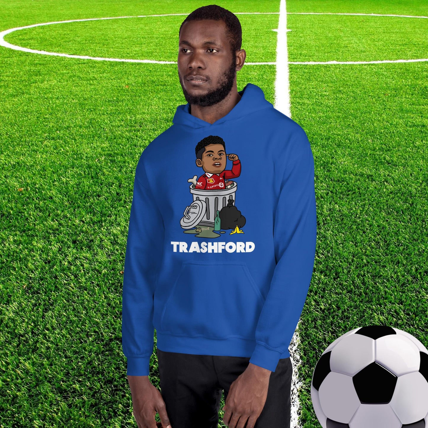 Trashford Marcus Rashford Manchester United Gift Man United Gift Marcus Rashford Unisex Hoodie Royal Hoodies Football Manchester United Marcus Rashford Next Cult Brand