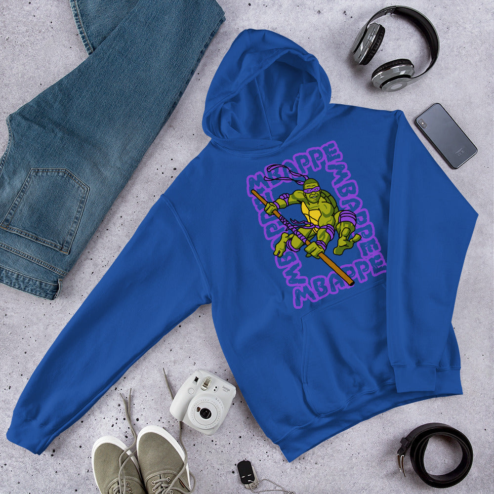 Kylian Mbappe Purple Ninja Turtle Donatello Unisex Hoodie Royal Hoodies Football Kylian Mbappe Ninja Turtles PSG Real Madrid Next Cult Brand