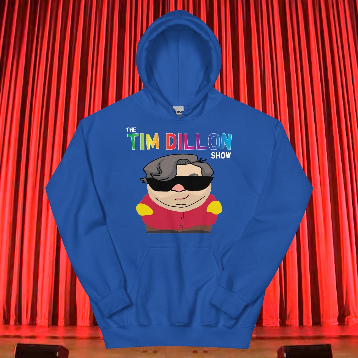 Tim Dillon Cartman, Southpark, The Tim Dillon Show, Tim Dillon Podcast, Tim Dillon Merch, Tim Dillon Unisex Hoodie Next Cult Brand Podcasts, Stand-up Comedy, Tim Dillon