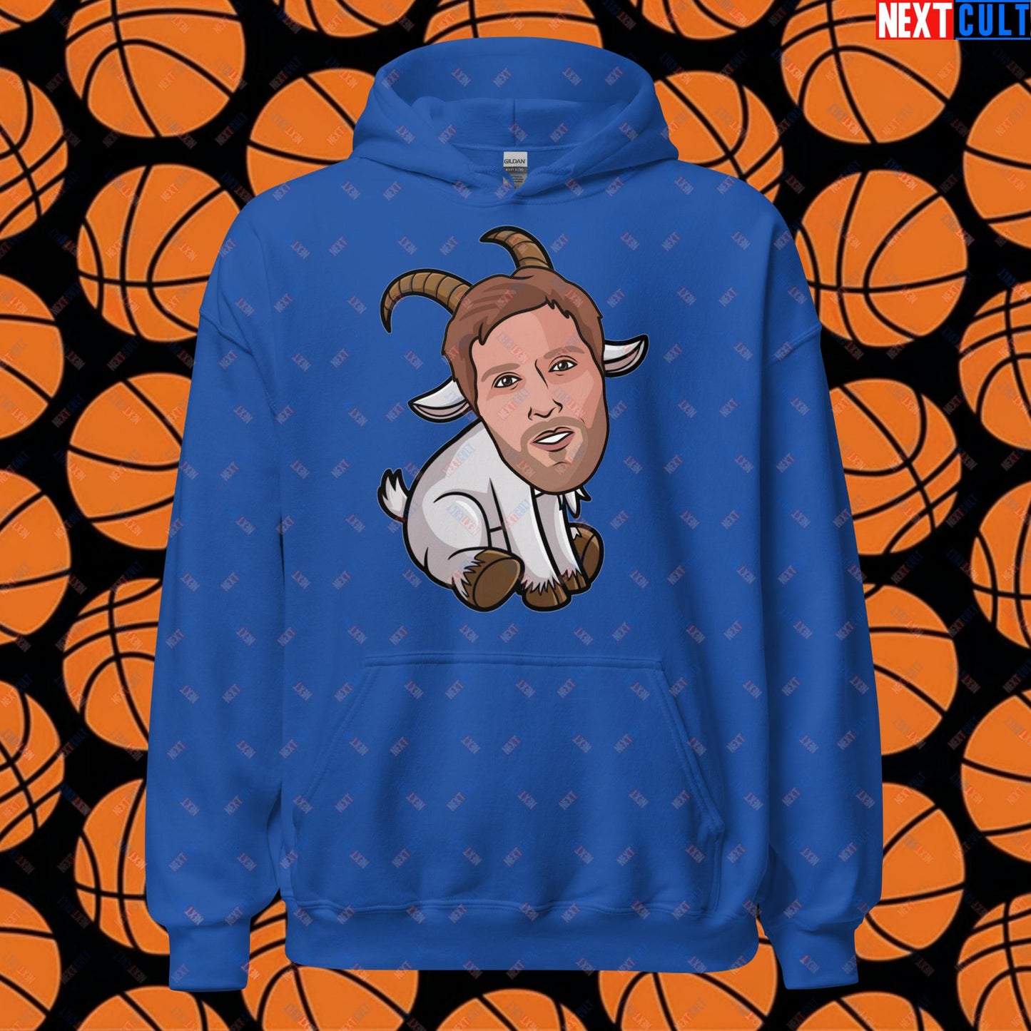 Dirk Nowitzki G.O.A.T. Hoodie - Funny Basketball Meme Sweatshirt - Greatest of All Time Pullover for Basketball Fans - Perfect Gift for Dirk Nowitzki Fans Unisex Hoodie Royal Hoodies Basketball Dallas Mavericks Dirk Nowitzki G.O.A.T. NBA Next Cult Brand