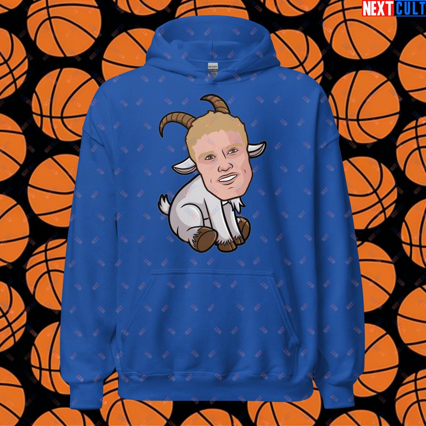 Lauri Markkanen GOAT Hoodie - Funny Basketball Meme Sweatshirt - Greatest of All Time Pullover for Basketball Fans - Perfect Gift for Lauri Markkanen Fans Unisex Hoodie Royal Hoodies Basketball G.O.A.T. Lauri Markkanen NBA Utah Jazz Next Cult Brand