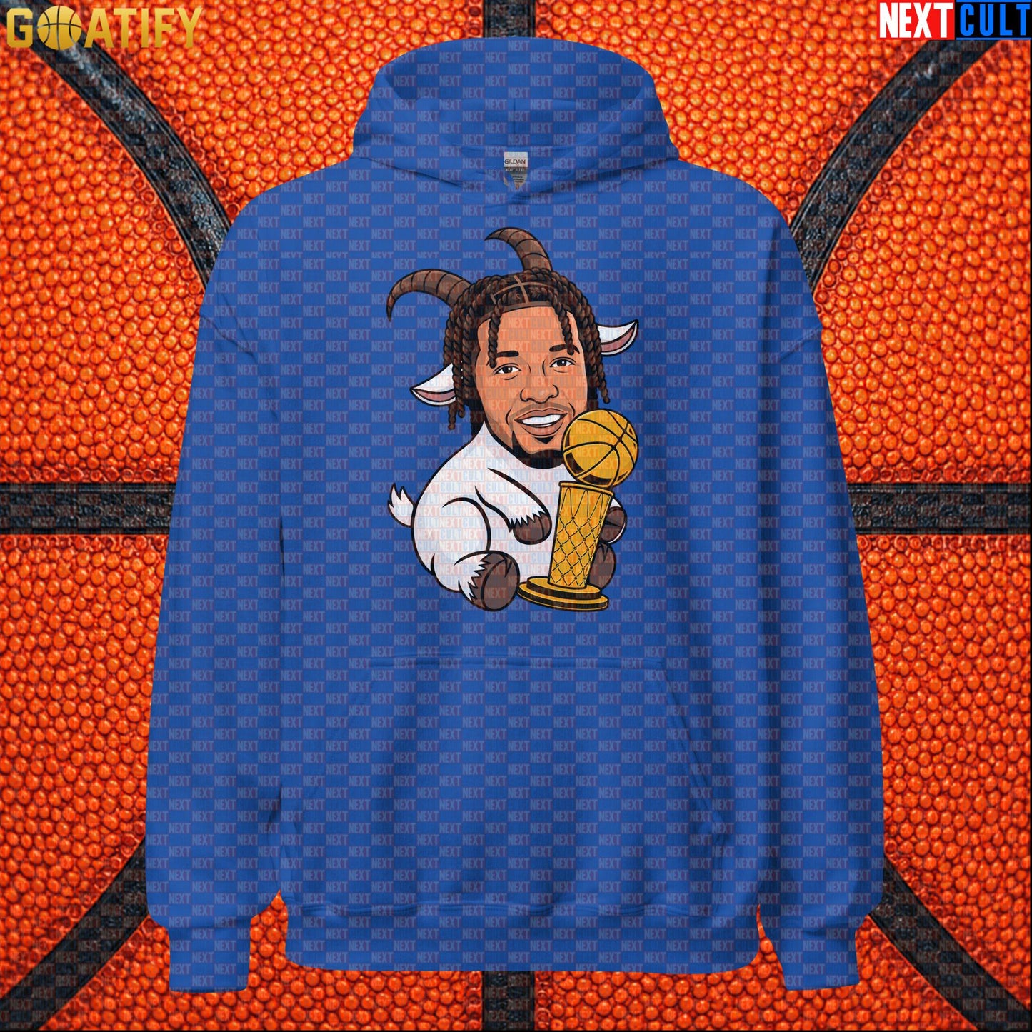 Jalen Brunson Hoodie – NBA Champion GOAT Pullover for New York Basketball Supporters Royal Next Cult Brand