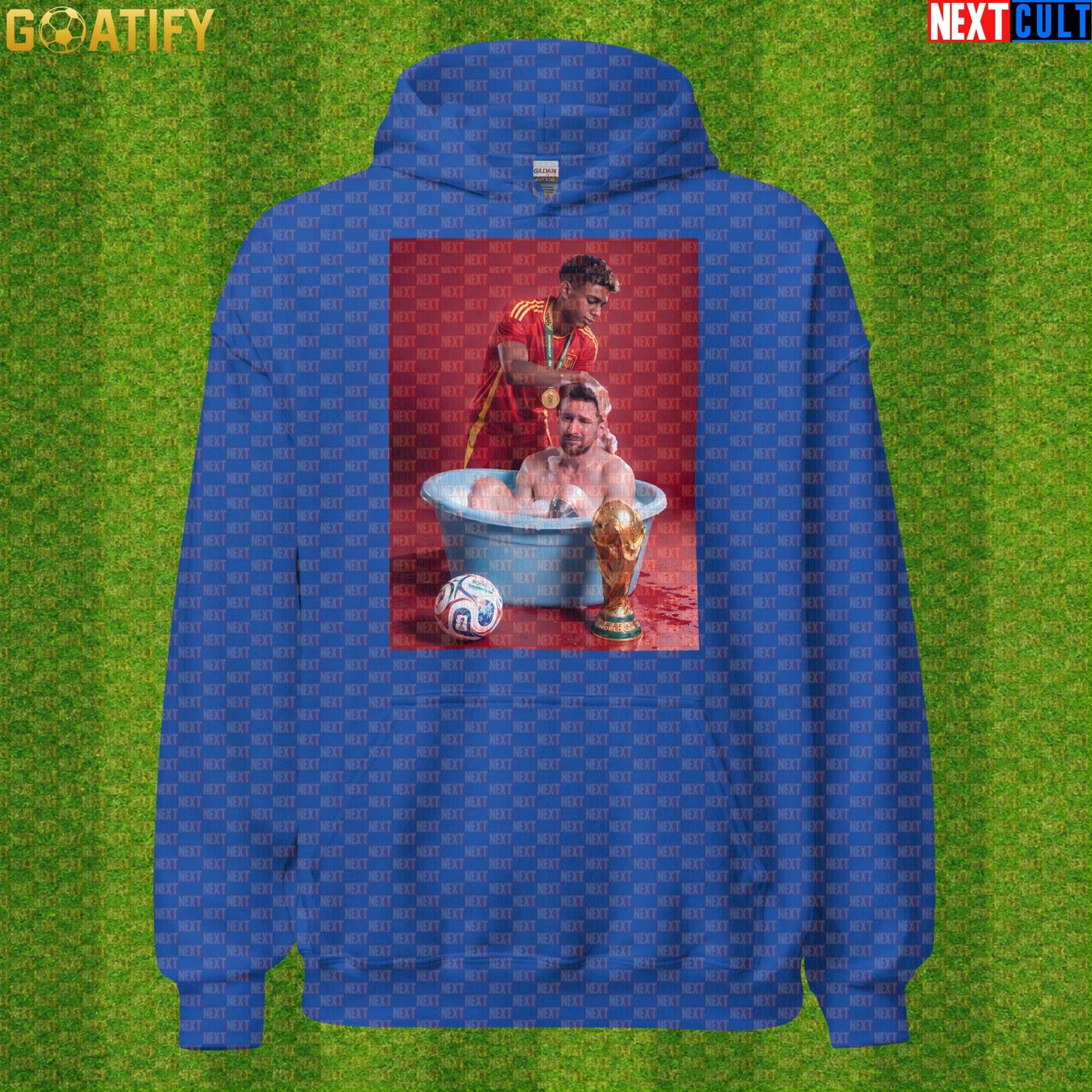 Lamine Yamal Hoodie – Spain vs Argentina Final Parody Pullover for Soccer Meme Fans |  | ["Argentina", "Barcelona", "Football", "Lamine Yamal", "Lionel Messi", "Soccer", "Spain"]