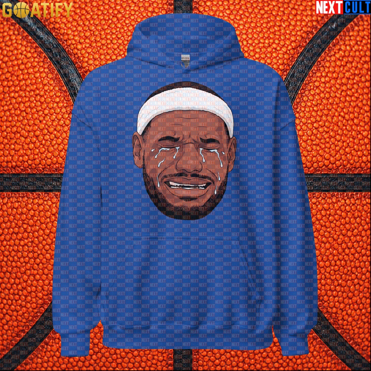 Crying LeBron Meme Hoodie – Funny NBA Basketball Pullover Game Day Gift for Sports Fans |  | ["Basketball", "LeBron James", "NBA"]